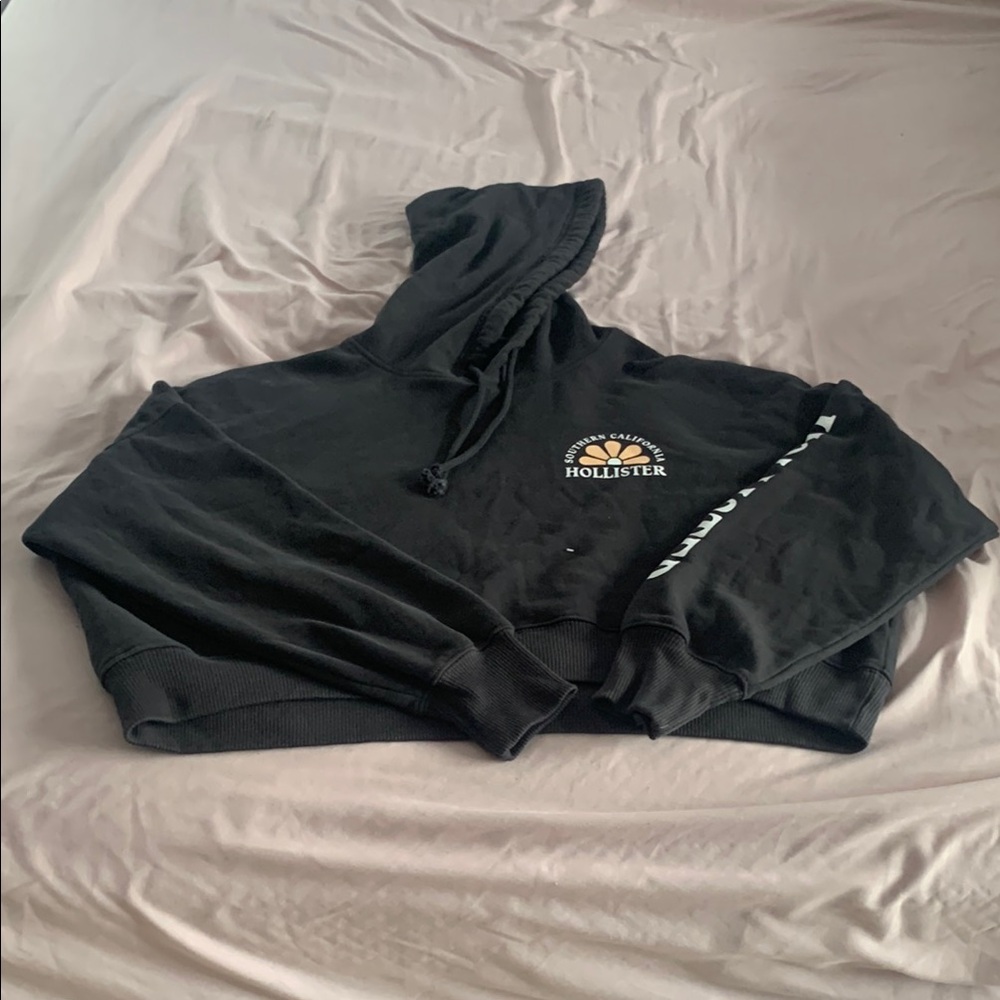 Hollister Charcoal Logo Hoodie